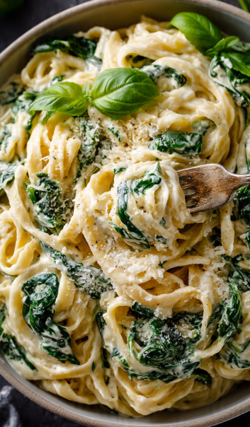 Best One-Pot Creamy Spinach Pasta Recipe