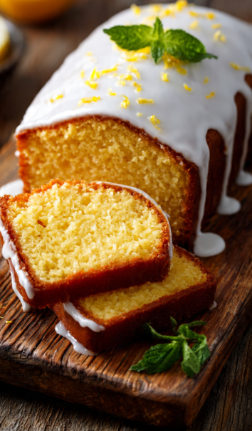Vegan Pound Cake with Lemon Glaze