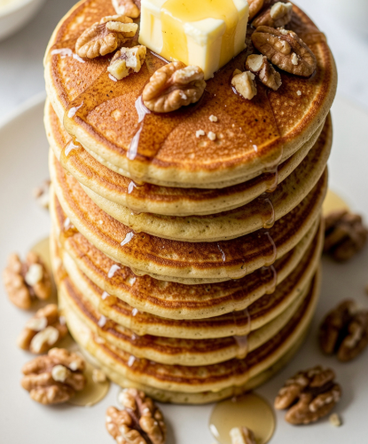 Panqueques Veganos de Platano y Nueces