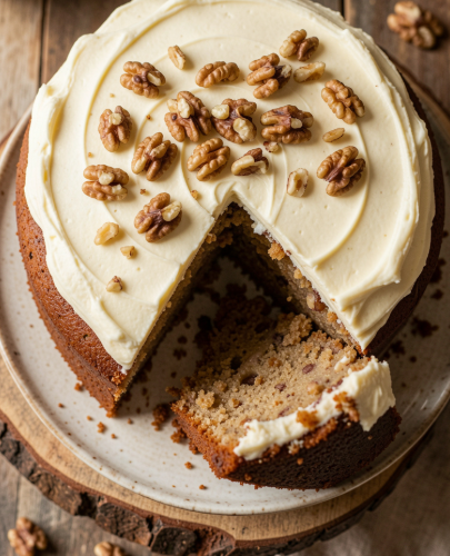 Pastel Vegano de Manzana y Especias con Frosting de Queso Crema