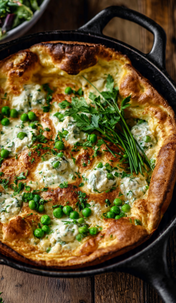 Savory Dutch Baby With Boursin and Peas